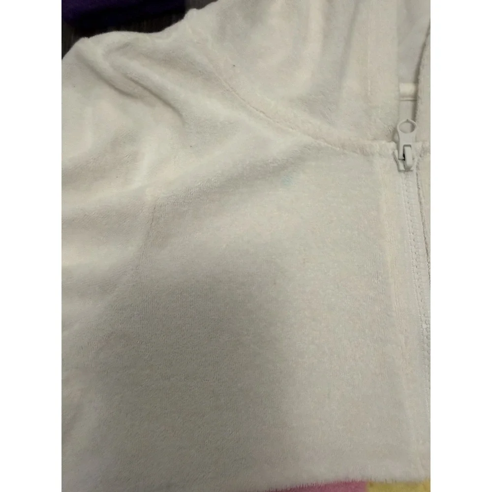 Hanna Andersson Sunsoft Rainbow Terry Cover-Up Sz 10 Hooded Full Zip Dress
